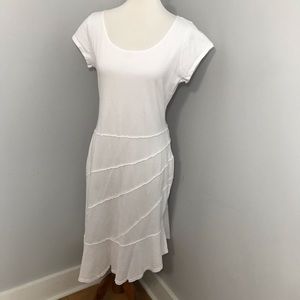 NWT. fresh produce 100% cotton white dress